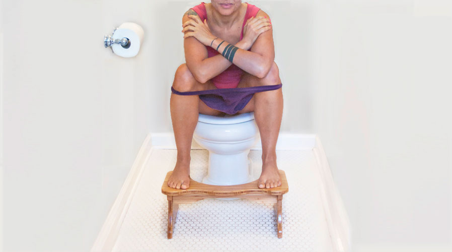 Ever tried a squat toilet? The squatting position allows the thighs to be flexed and the abdomen to relax, giving you a perfectly easy poop.