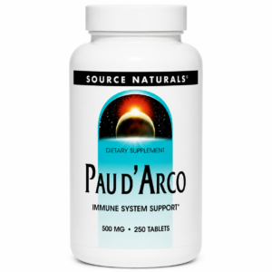 Source Naturals Pau D’Arco 500 mg immune support supplement bottle front