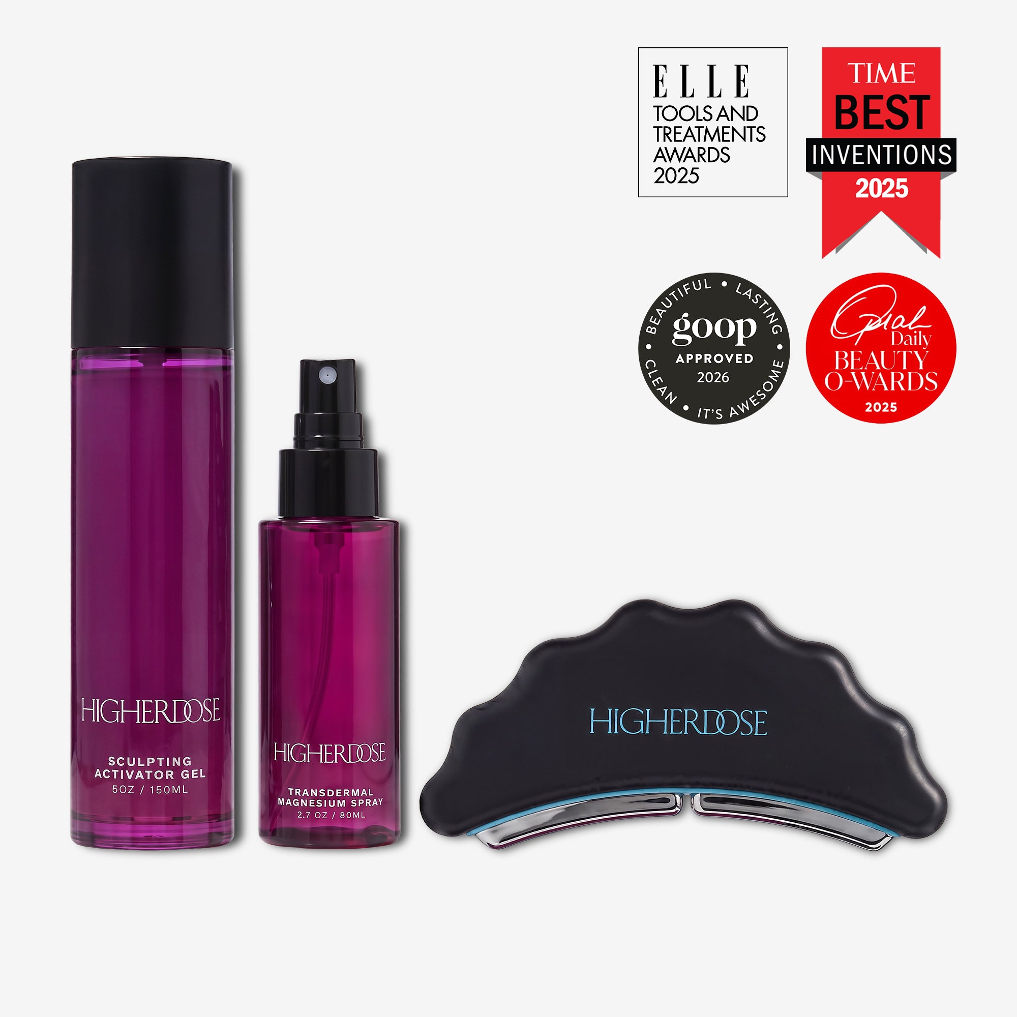 HigherDOSE Body Sculptor Ritual Set with Sculpting Activator Gel and Transdermal Magnesium Spray